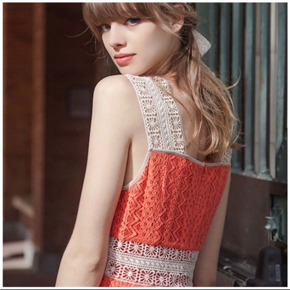 🆕 RYU A’REVE | EMBROIDERED A-LINE DRESS | CORAL BEIGE - Picture 4 of 4